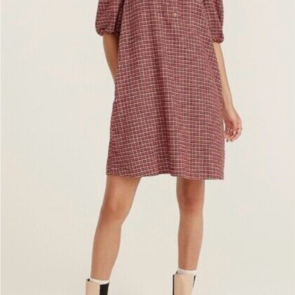 J.Crew Popover dress in brushed flannel. Size XS but it fits like a S/M. - Picture 6 of 6